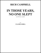 In Those Years, No One Slept SATB choral sheet music cover